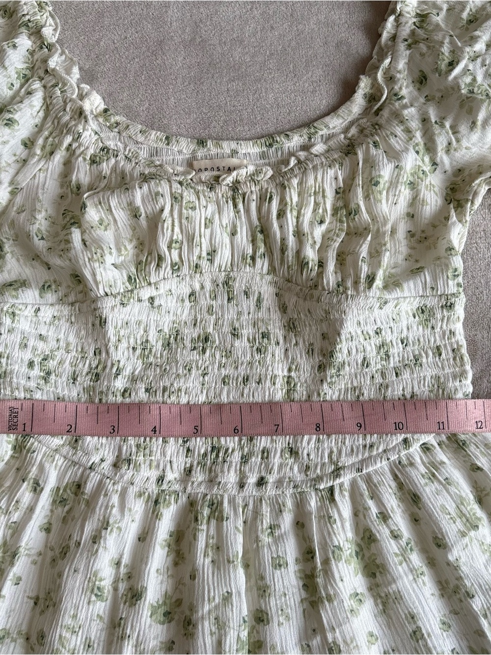 Aeropostale White Dress with Light Green Floral Print - Picture 8 of 8